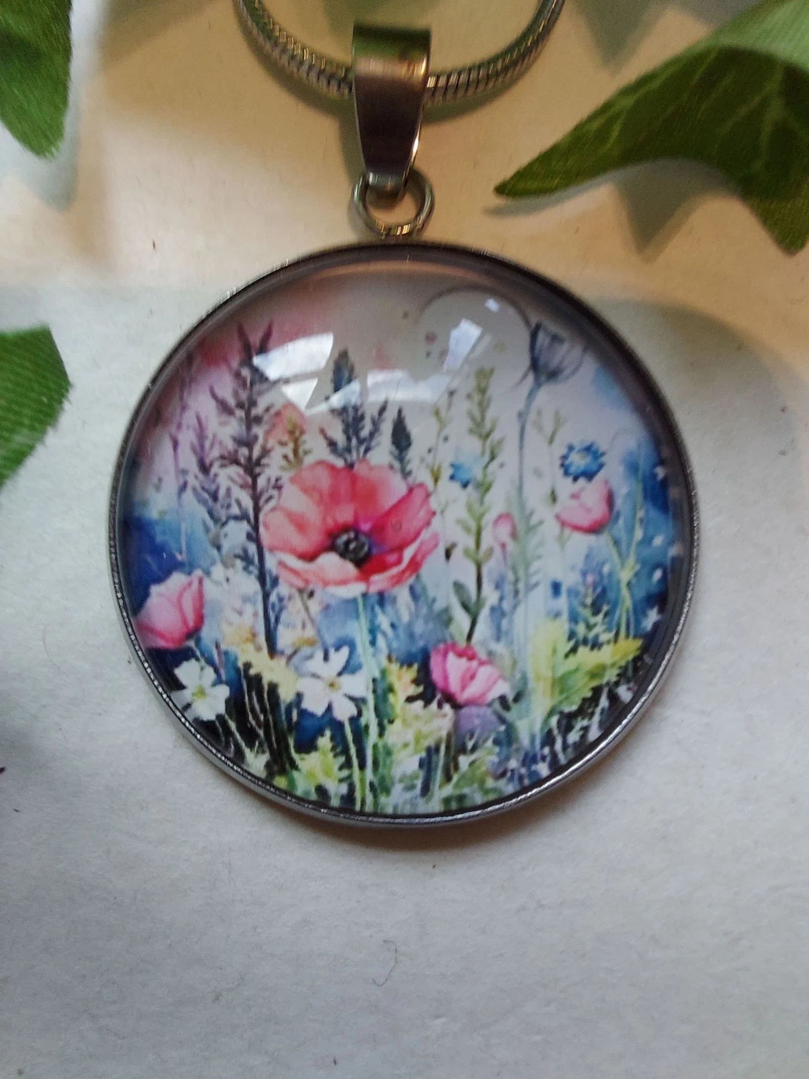 Ketting met glashanger 